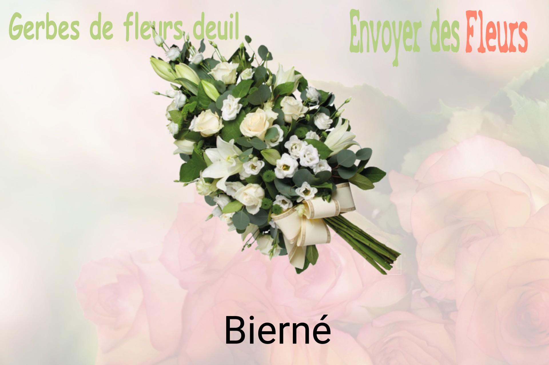 Gerbe de fleurs de deuil livrée à Bierné